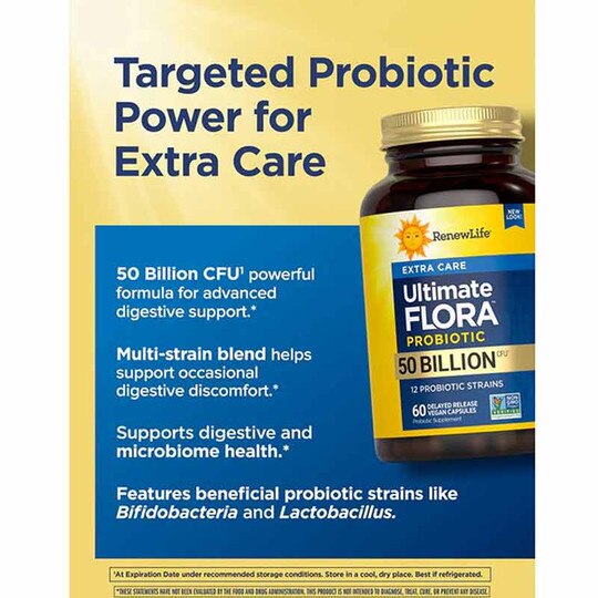 Ultimate Flora Probiotic 50 Billion Extra Care Formula, RNL